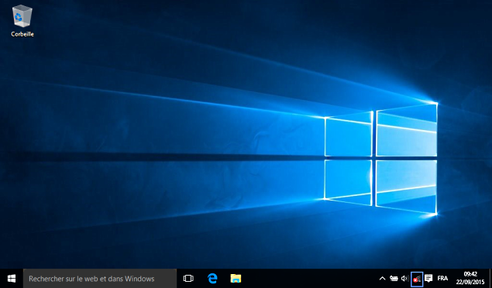 image bureau Windows 10 position icône wifi : se connecter en wifi à la Livebox